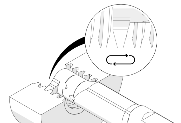 Trapesoidale, profilo parziale, interno