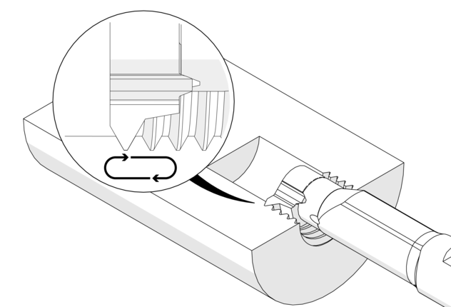 Metrico ISO, profilo parziale, interno