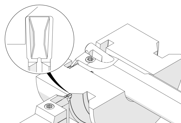 Außen und innen mit größerem Durchmesser