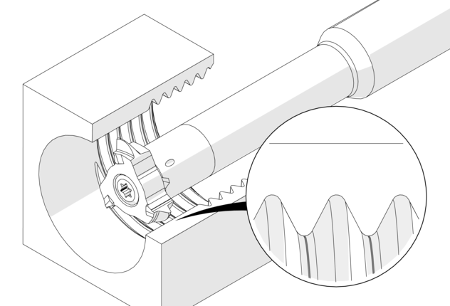Whitworth-Rohrgewinde, Vollprofil