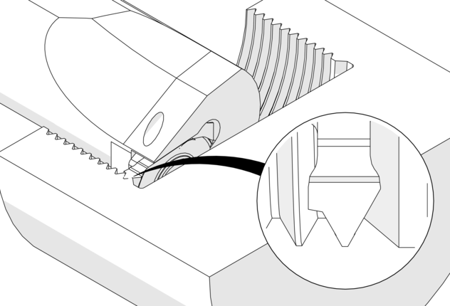 Metrico ISO, profilo parziale, interno