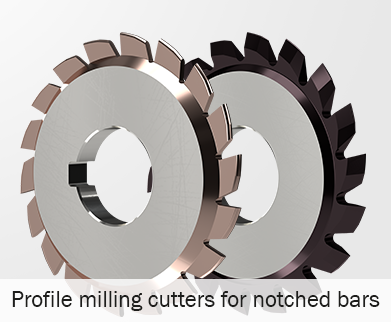 Profile milling cutters for notched bars