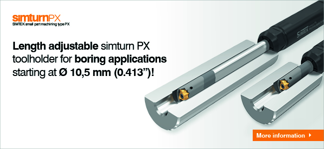 Length adjustable simturn PX toolholder